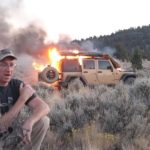Jeep Wrangler Burning