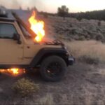 Jeep Wrangler Burning