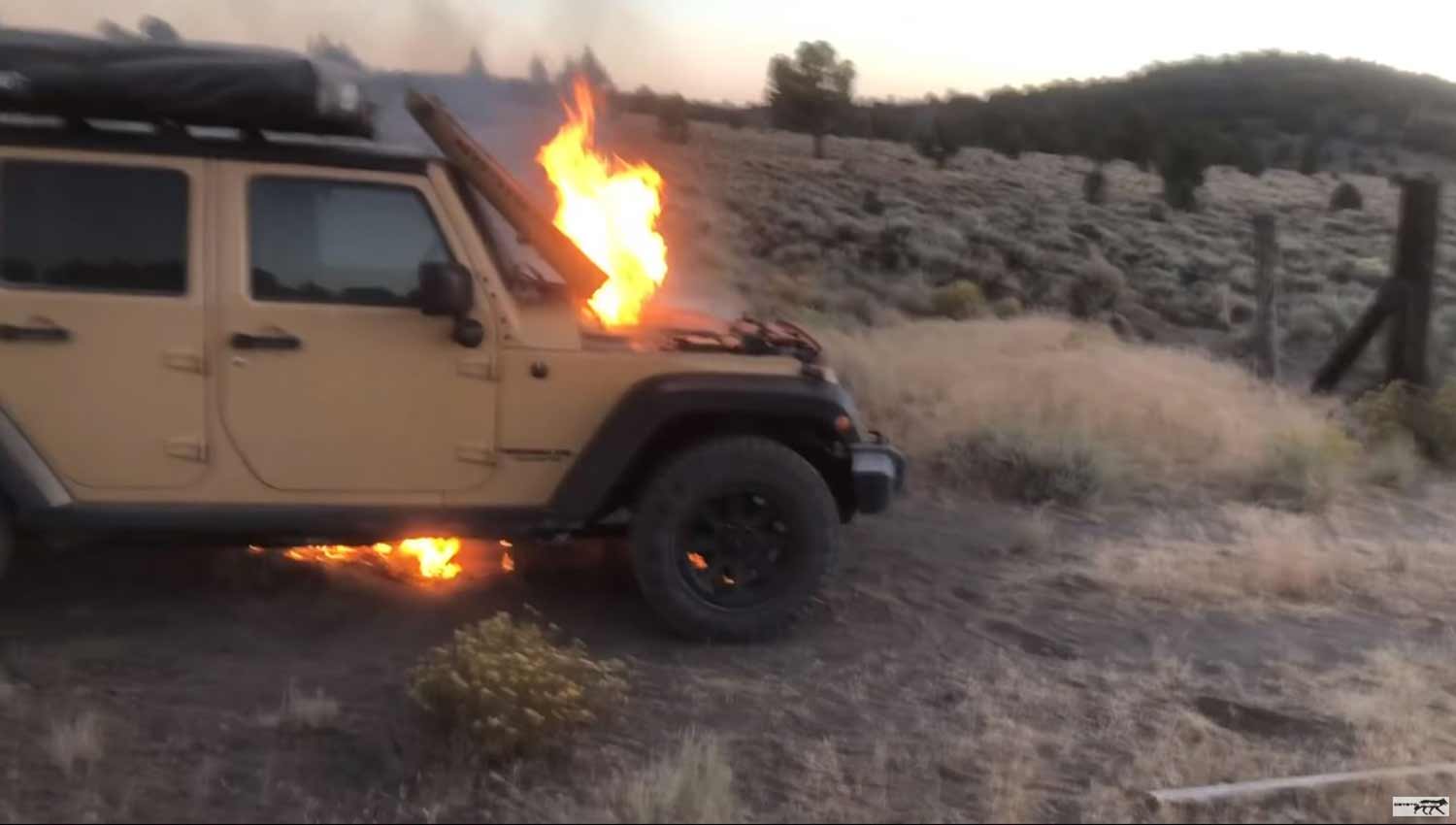Off-road Youtuber Records His Jeep Wrangler Burning to the Ground -  AllTerrainTrucks